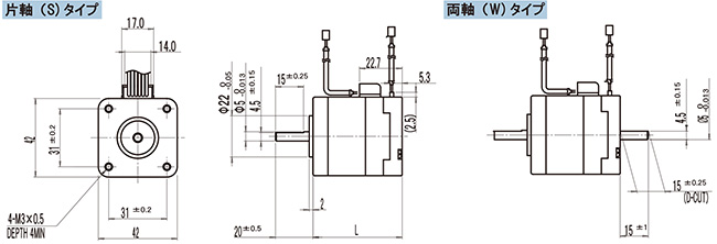 外形図　－　モータ