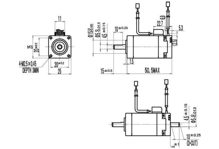 外形図　－　モータ