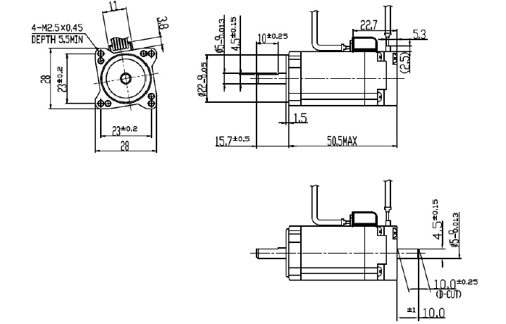 外形図　－　モータ