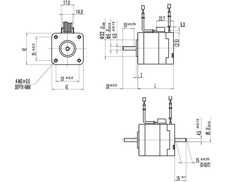 外形図　－　モータ